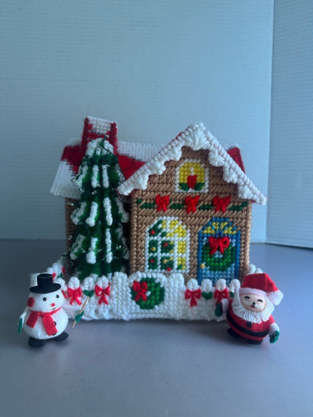 Festive Handcrafted Christmas House Decoration - Red, White & Green